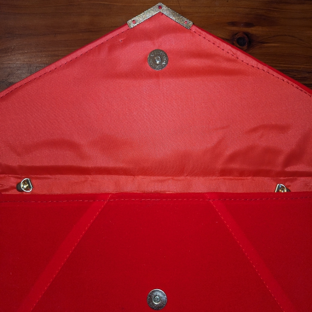 Red Velvet Titanic Envelope Clutch Purse - Picture 2 of 6
